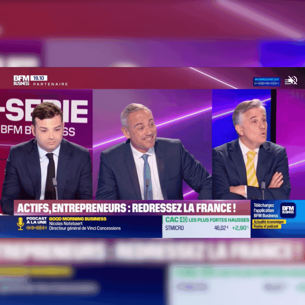 Notre émission avec BFM Business :  Actifs, entrepreneurs, redressez la France !